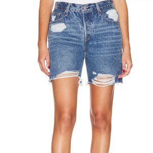 Levi's 501 mid-thigh shorts -- size 26 -- vintage blue color